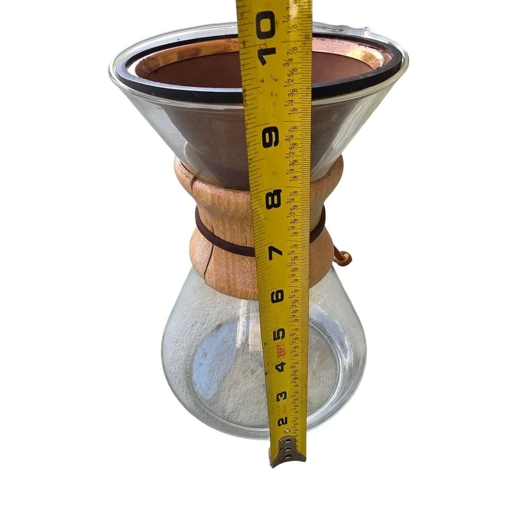 Chemex 8 Cup‎ Pour Over Coffee Maker Wood Barista Warrior Filter MR.SIGA E3